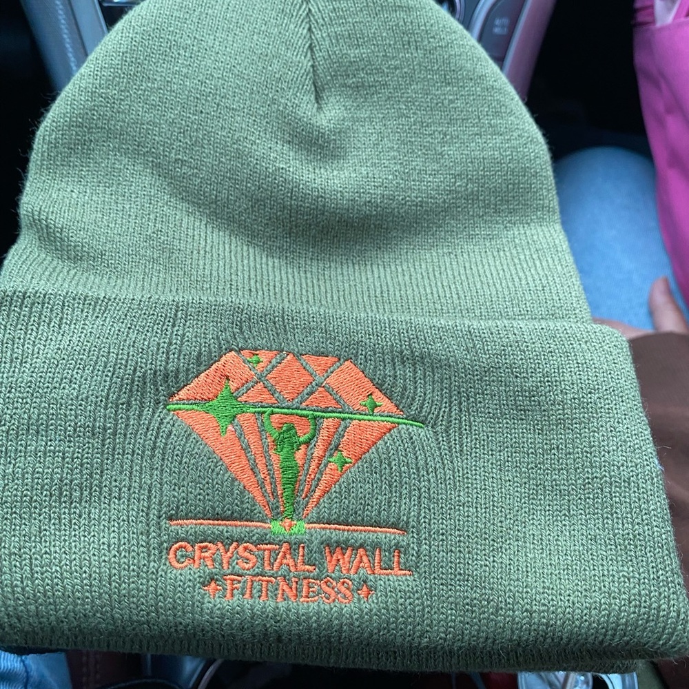 Army Green CWF Beanie with Orange Logo